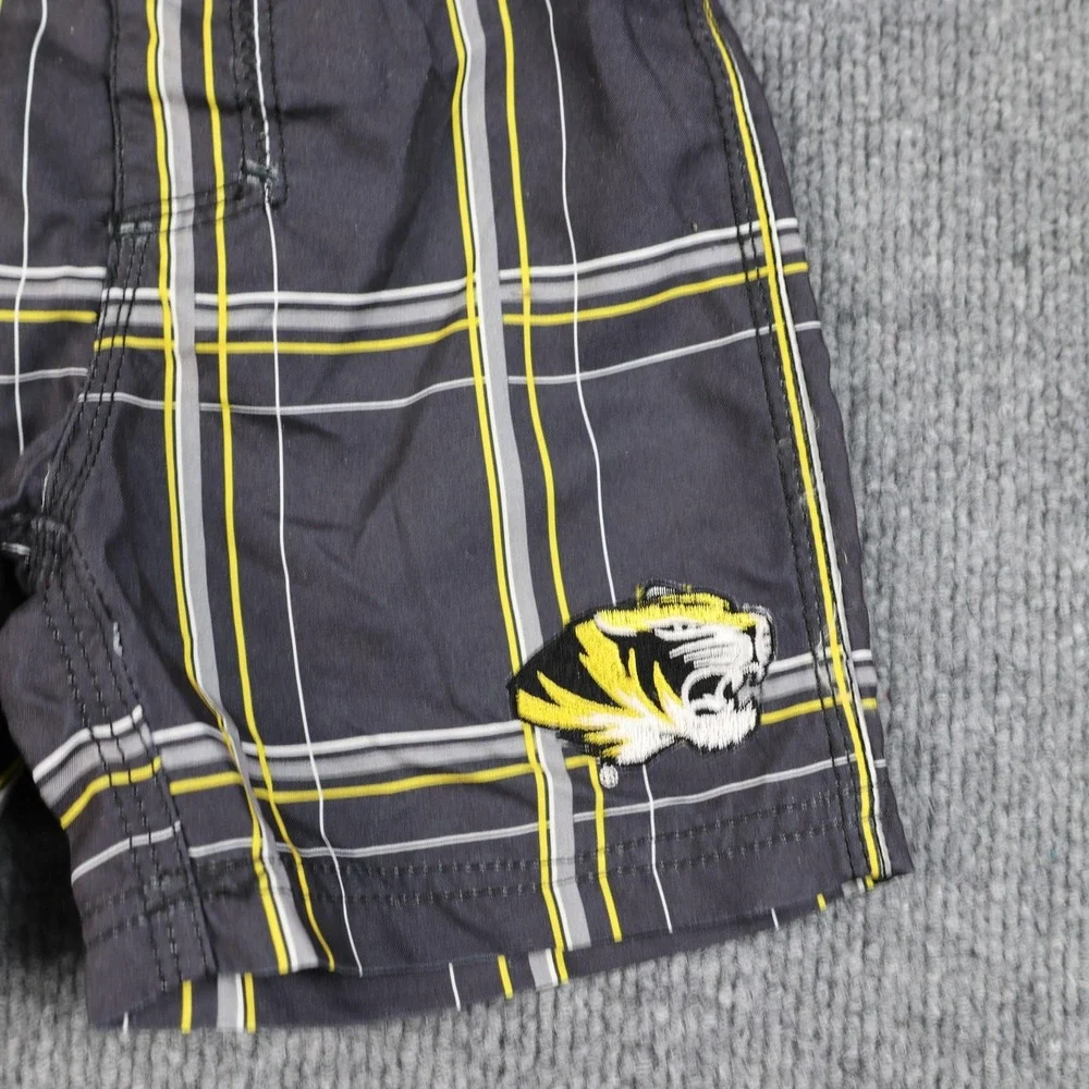 Missouri Tigers Swim Trunks Shorts Infant‎ 18M Black Yellow NCAA College Plaid